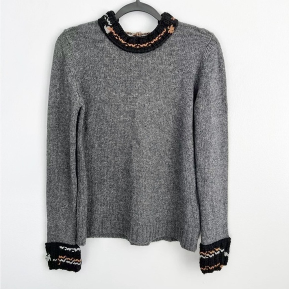 PRADA Size 44 • Gray Knitwear Sweater Wool Cashmere Blend.